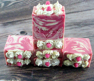 Raspberry Vanilla Goat Milk Soap - Bare Lather Soap Shoppe
