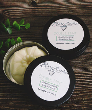 Double Mint Body Butter Bar - Bare Lather Soap Shoppe