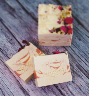 Pink Peony Goat Milk Soap - Bare Lather Soap Shoppe