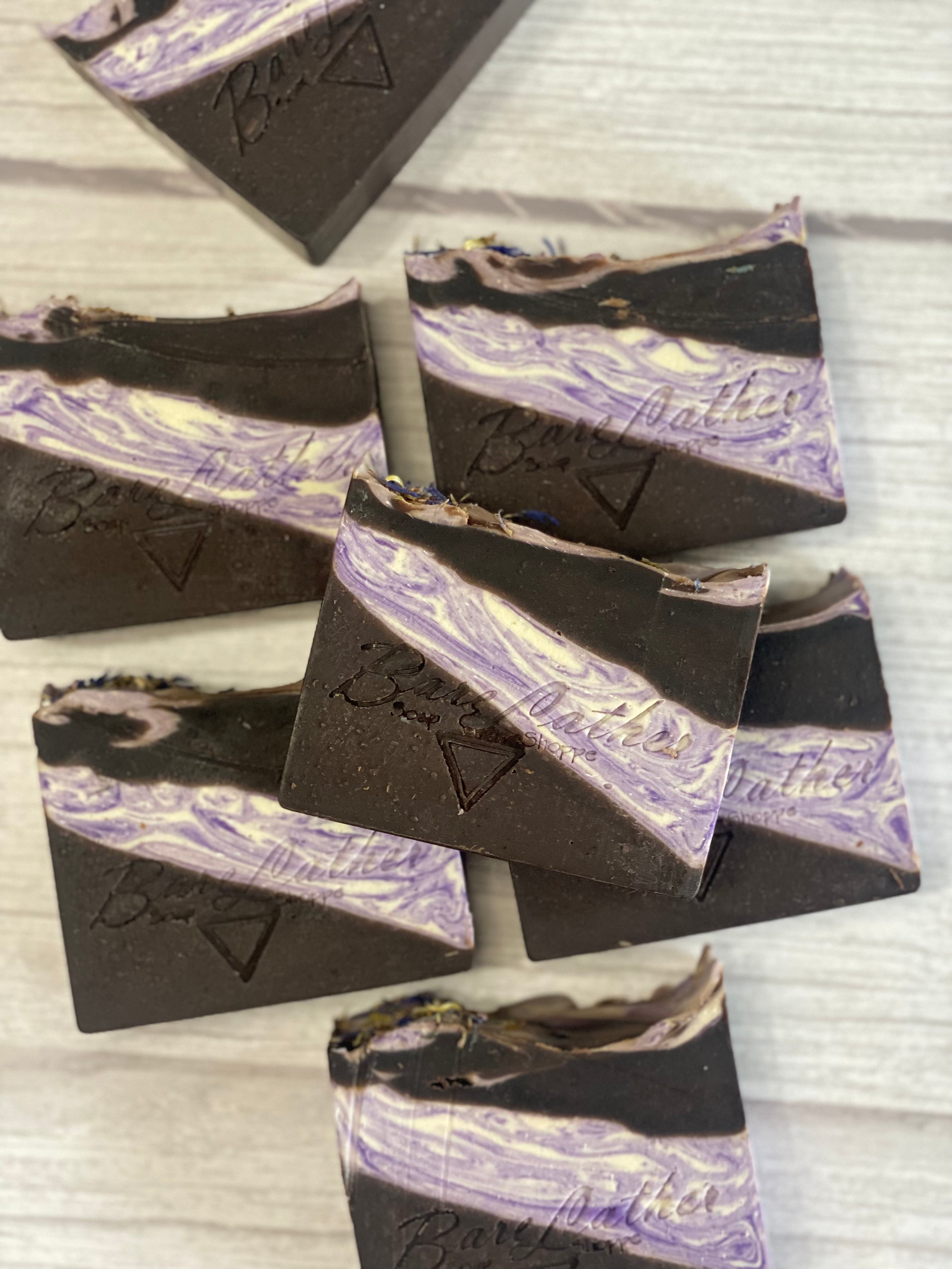 Dark Amber Lavender Goat Milk Soap - Bare Lather Soap Shoppe