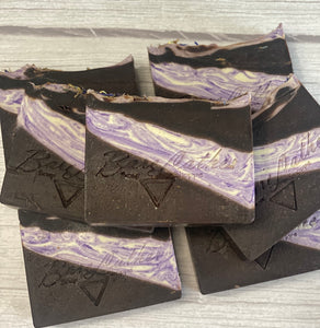 Dark Amber Lavender Goat Milk Soap - Bare Lather Soap Shoppe