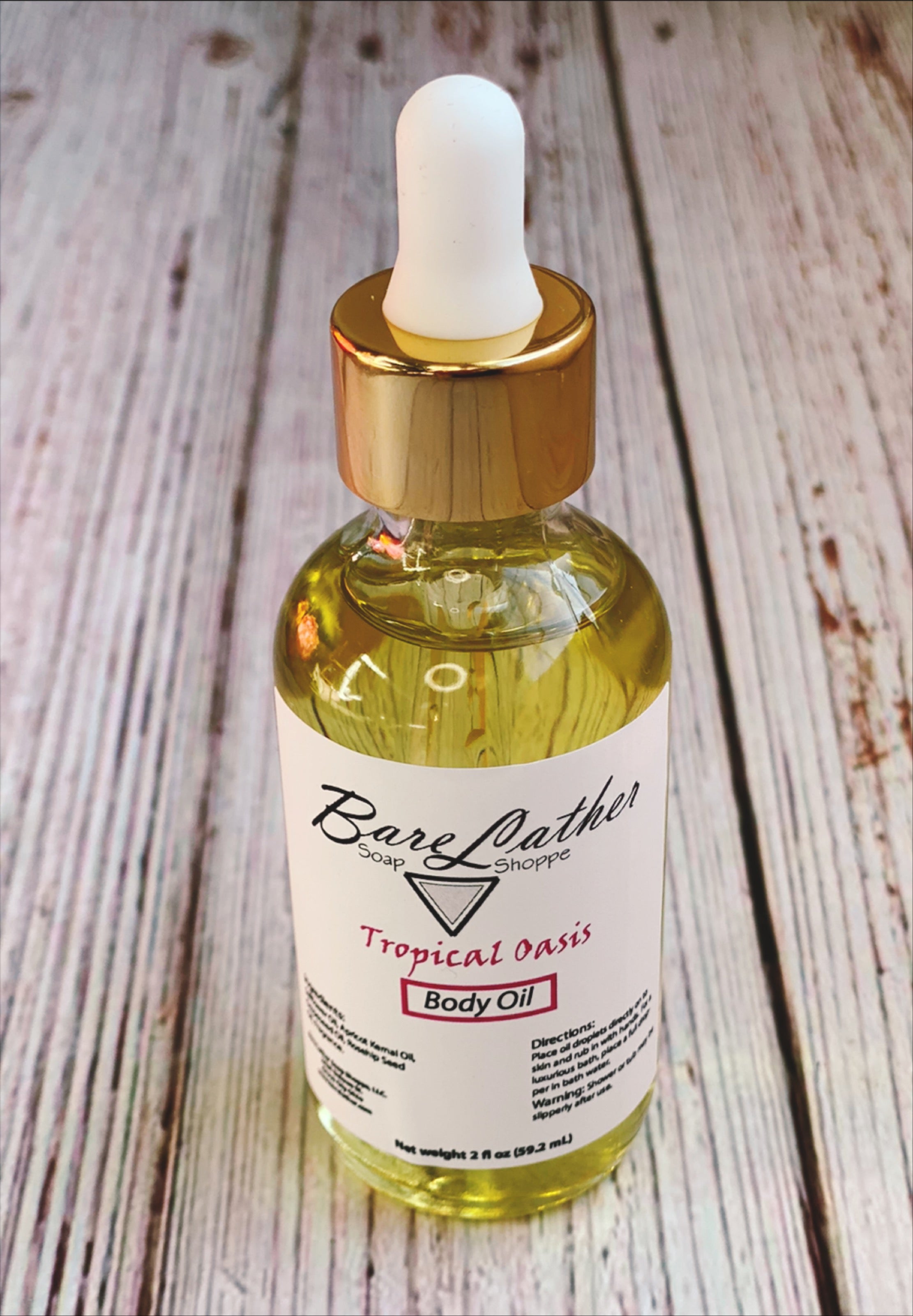 Tropical Oasis Body Oil - Bare Lather Soap Shoppe