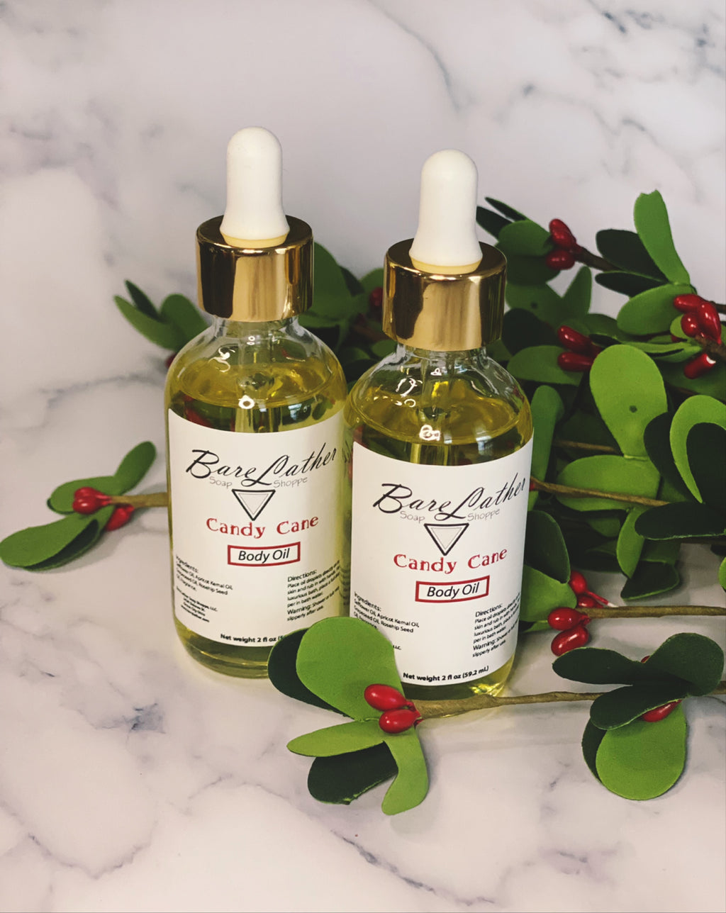 Candy Cane Body Oil - Bare Lather Soap Shoppe