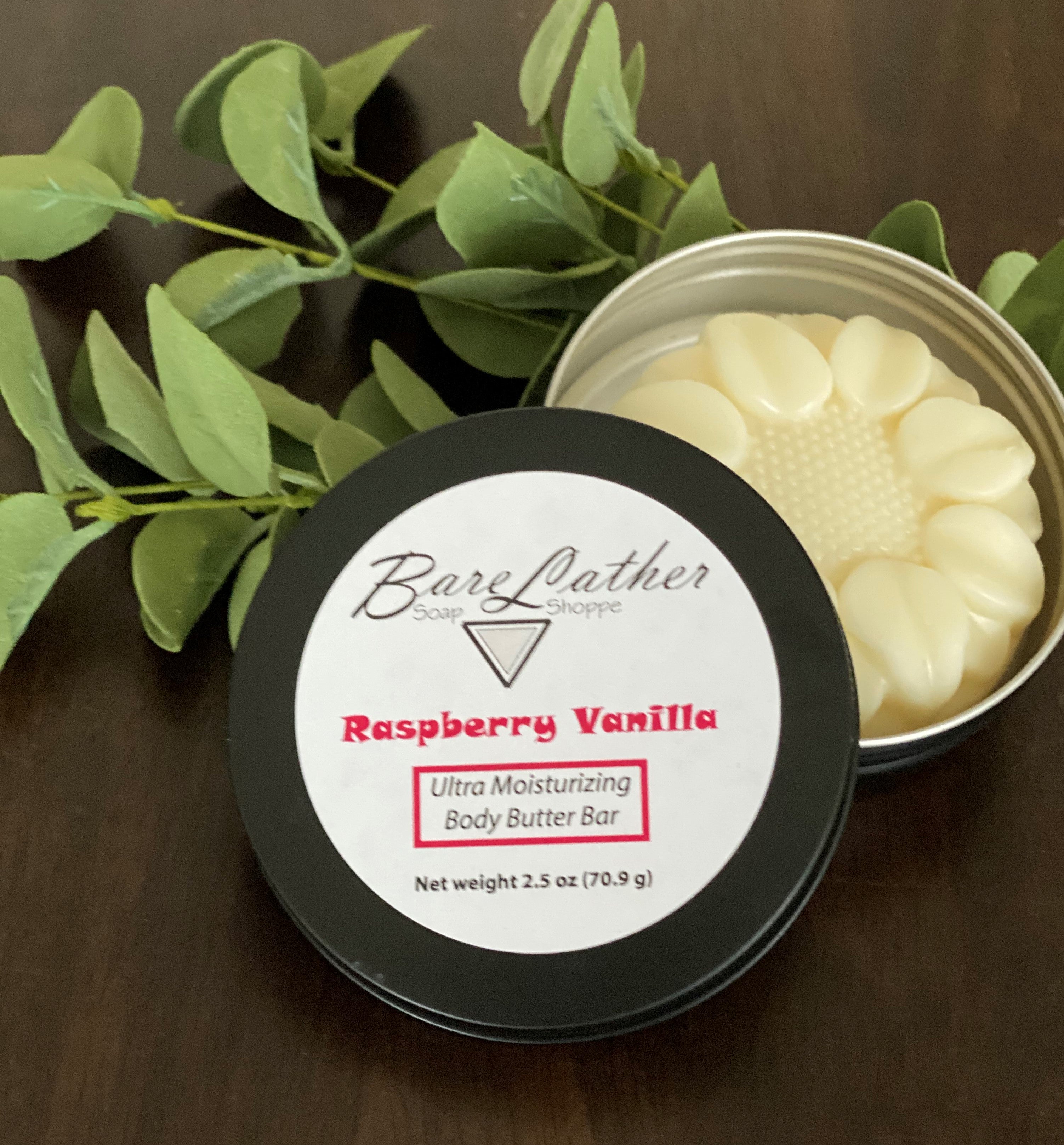 Raspberry Vanilla Body Butter Bar - Bare Lather Soap Shoppe